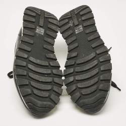 Prada Black Leather and Nylon Low Trainer Sneakers Size 45.5