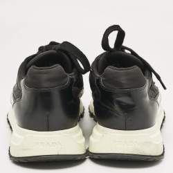 Prada Black Leather and Nylon Low Trainer Sneakers Size 45.5