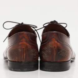 Prada Brown Leather Oxfords Size 40