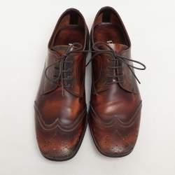 Prada Brown Leather Oxfords Size 40