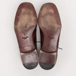 Prada Brown Leather Oxfords Size 40