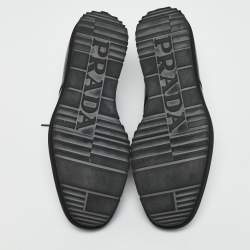 Prada Black Leather Lace Up Derby Size 43