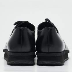 Prada Black Leather Lace Up Derby Size 43
