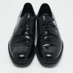 Prada Black Leather Lace Up Derby Size 43