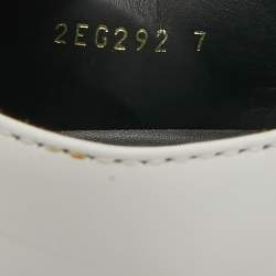 Prada White Brushed Leather Tyre Sole Derby Size 41