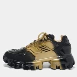 Prada Green Mesh And Rubber Cloudbust Thunder Low Top