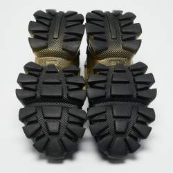 Prada Black/Gold Mesh And Rubber Cloudbust Thunder Low Top Sneakers Size 41