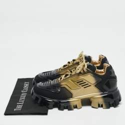 Prada Black/Gold Mesh And Rubber Cloudbust Thunder Low Top Sneakers Size 41