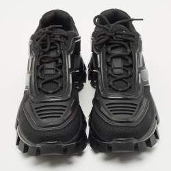 Prada Black Canvas and Rubber Cloudbust Thunder Sneakers Size 43