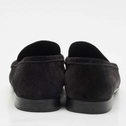 Prada Black Suede Penny Slip On Loafers Size 41