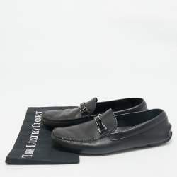 Prada Black Leather Slip On Loafers Size 41.5
