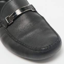 Prada Black Leather Slip On Loafers Size 41.5