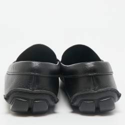 Prada Black Leather Slip On Loafers Size 41.5