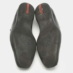 Prada Black Leather Penny Slip On Loafers Size 41.5