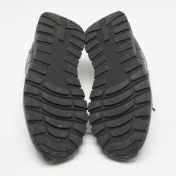 Prada Black Leather Prax 01 Low Top Sneakers Size 43