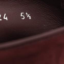 Prada Burgundy Suede Logo Loafers Size 39.5