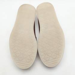Prada Burgundy Suede Logo Loafers Size 39.5