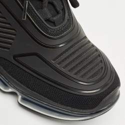 Prada Black Knit Fabric and Rubber Cloudbust Sneakers Size 41