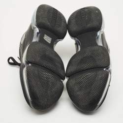 Prada Black Knit Fabric and Rubber Cloudbust Sneakers Size 41