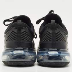 Prada Black Knit Fabric and Rubber Cloudbust Sneakers Size 41