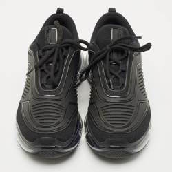Prada Black Knit Fabric and Rubber Cloudbust Sneakers Size 41
