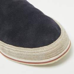 Prada Navy Blue Suede Slip On Espadrille Size 42.5