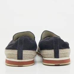 Prada Navy Blue Suede Slip On Espadrille Size 42.5