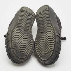 Pre Owned Prada Black Re-Nylon Wheel Cassetta Sneakers Size 40.5