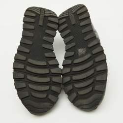 Pre Owned Prada Black Leather and Re-Nylon Prax 1 Low Top Sneakers Size 40