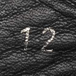 Pre Owned Prada Black Leather Logo Slip On Loafers Size 46