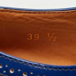 Pre Owned Prada Tricolor Brogue Leather Derby Lace Up Sneakers Size 39.5