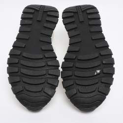 Pre Owned Prada White Knit Fabric Slip On Sneakers Size 42.5