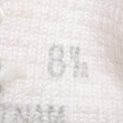 Pre Owned Prada White Knit Fabric Slip On Sneakers Size 42.5