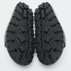 Pre Owned Prada Black Rubber Flat Pool Slide Size 45