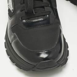 Pre Owned Prada Black Leather Prax 01 Low Top Sneakers Size 42