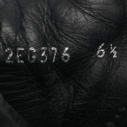 Pre Owned Prada Black Leather And Nylon Deri Erkek Lace Up Sneakers Size 40.5