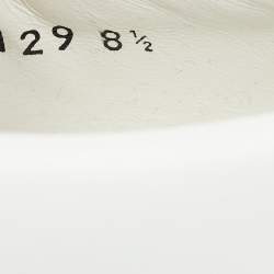 Pre Owned حذاء لوفرز برادا مونوغرافي جلد أبيض مقاس 42.5