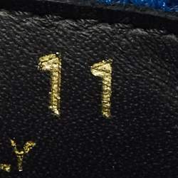 Pre Owned Prada Black/Blue Leather, Suede and Mesh Mechano Sneakers Size 45