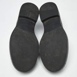 Pre Owned Prada Black Leather Monolith Platform Loafers Size 42