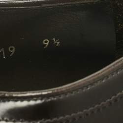 Pre Owned Prada Brown Patent Leather Lace Up Oxfords Size 43.5