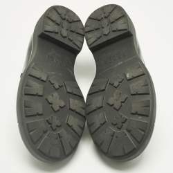 Pre Owned Prada Black Leather Slip On Loafers Size 42