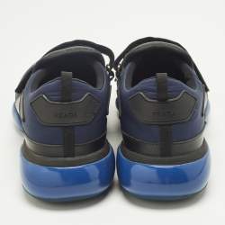 Pre Owned Prada Cloudbust Size 44 Navy Blue/Black Leather and Nylon Low Top Sneakers