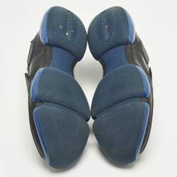 Pre Owned Prada Cloudbust Size 44 Navy Blue/Black Leather and Nylon Low Top Sneakers