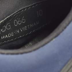 Pre Owned Prada Cloudbust Size 44 Navy Blue/Black Leather and Nylon Low Top Sneakers