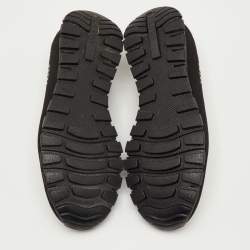 مملوكة مسبقًا Prada Size 42.5 Black Knit Fabric Slip On Sneakers