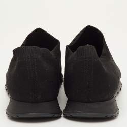 مملوكة مسبقًا Prada Size 42.5 Black Knit Fabric Slip On Sneakers