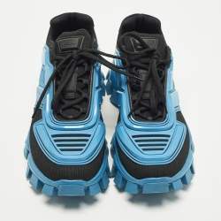 Pre Owned Prada Cloudbust Thunder Size 42.5 Black Knit Fabric and Rubber Low Top Sneakers