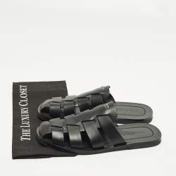 مملوكة مسبقًا حذاء برادا صياد جلد أسود مقاس 41