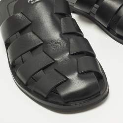 مملوكة مسبقًا حذاء برادا صياد جلد أسود مقاس 41