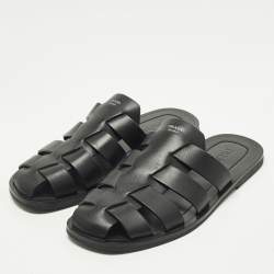 مملوكة مسبقًا حذاء برادا صياد جلد أسود مقاس 41